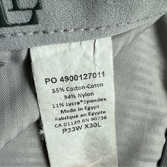 LAUREN RALPH LAUREN Men's Gray Chino Pants Size 33x30 Elastic Waist Stretch - Picture 6 of 6